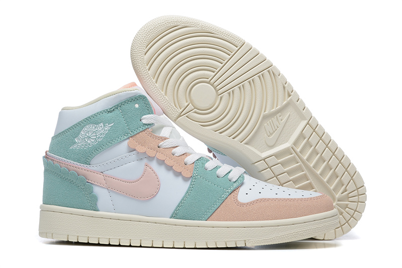 Men's Running Weapon Air Jordan 1 Aqua/White Shoes 0448 Men's Running Weapon Air Jordan 1 Aqua/White Shoes 0448
